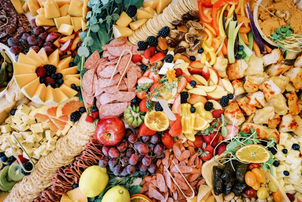 graze table; charcuterie table ideas; summer charcuterie board
