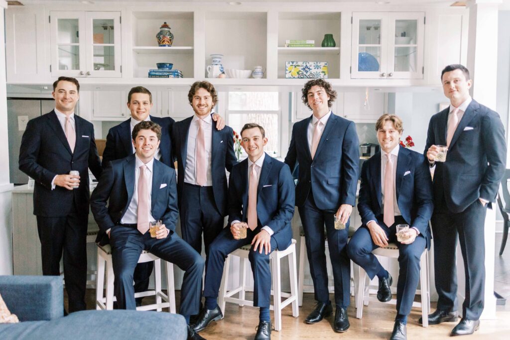 creative groomsmen portraits