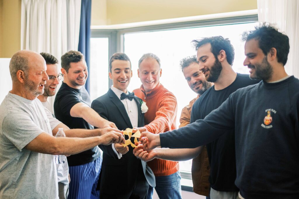 groomsmen getting ready