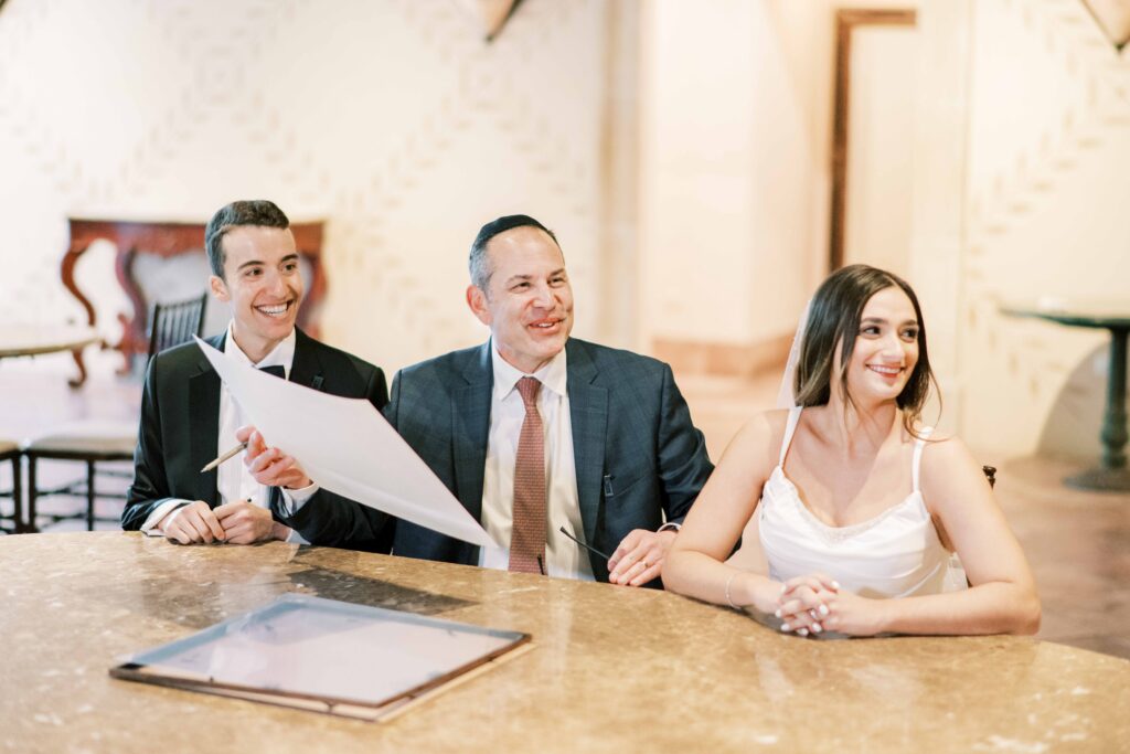 Jewish wedding ketubah signing tradition