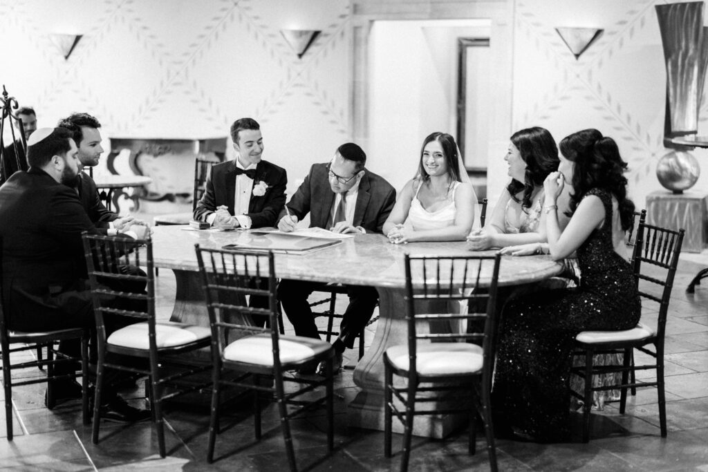 Jewish wedding ketubah signing tradition
