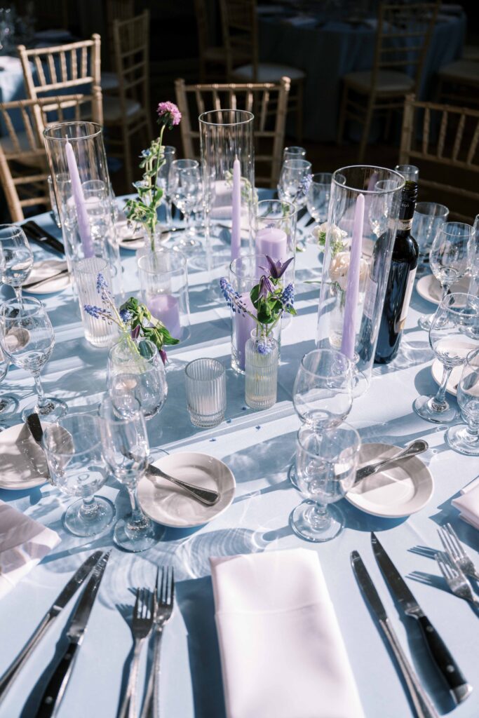 pastel purple and blue for spring wedding