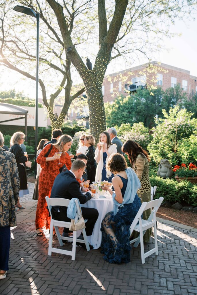 cocktail hour at Galleria Marchetti Pavilion