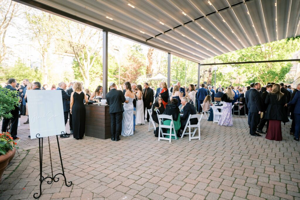 cocktail hour at Galleria Marchetti Pavilion