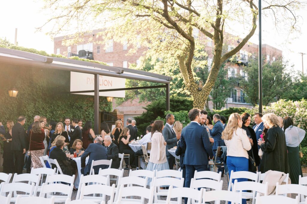 cocktail hour at Galleria Marchetti Pavilion