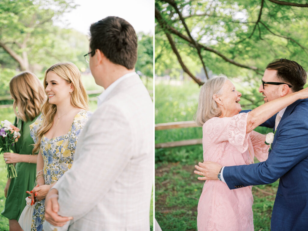 Chicago park elopement with family