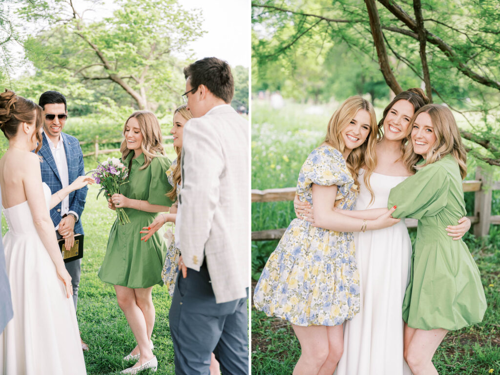 wedding bride photos with sisters