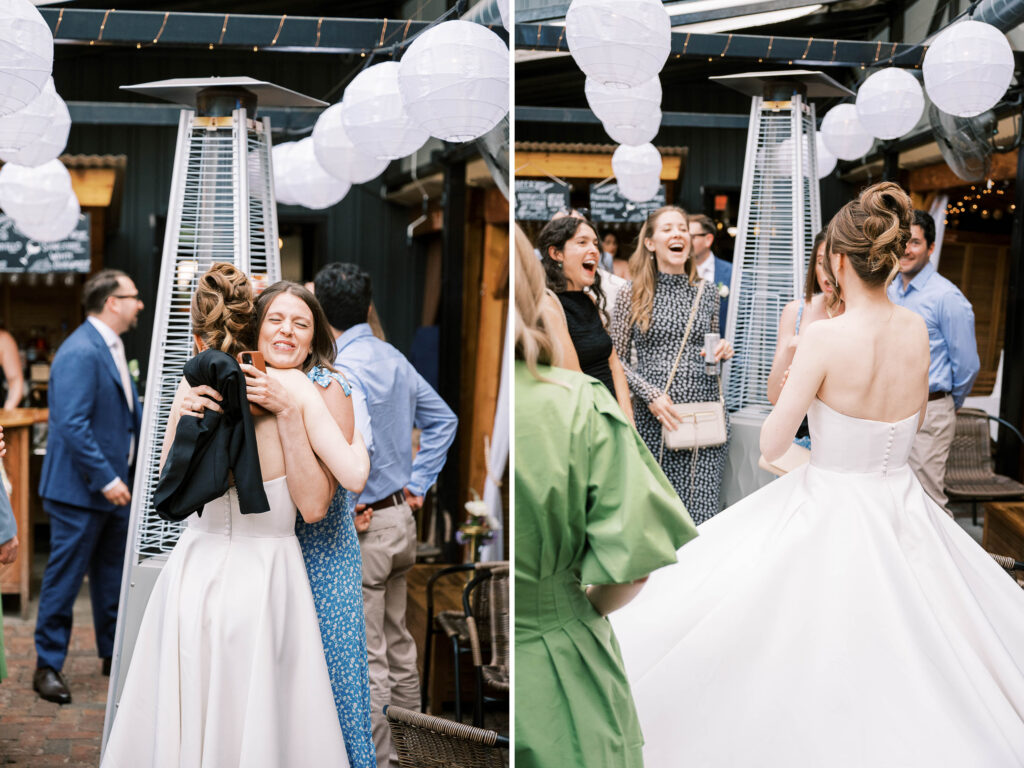 cocktail wedding reception candid guest photos