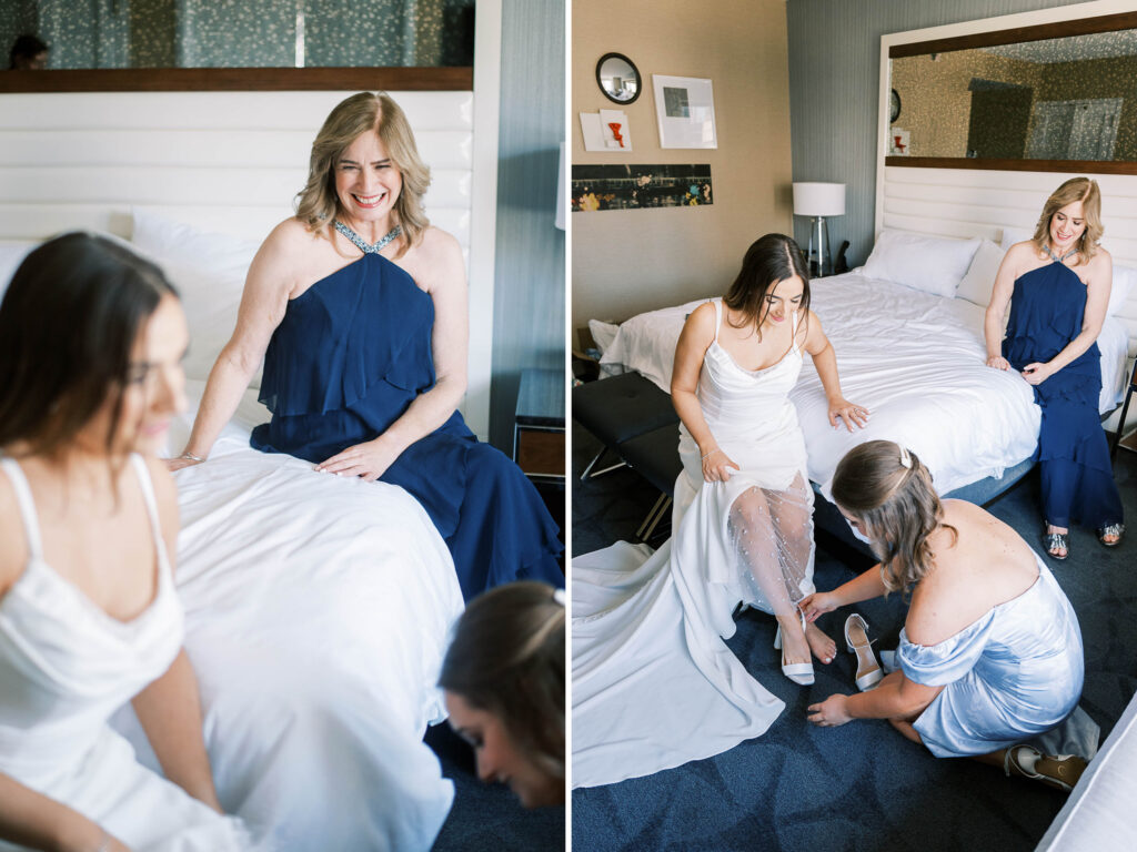 shoe buckling wedding day getting ready portraits