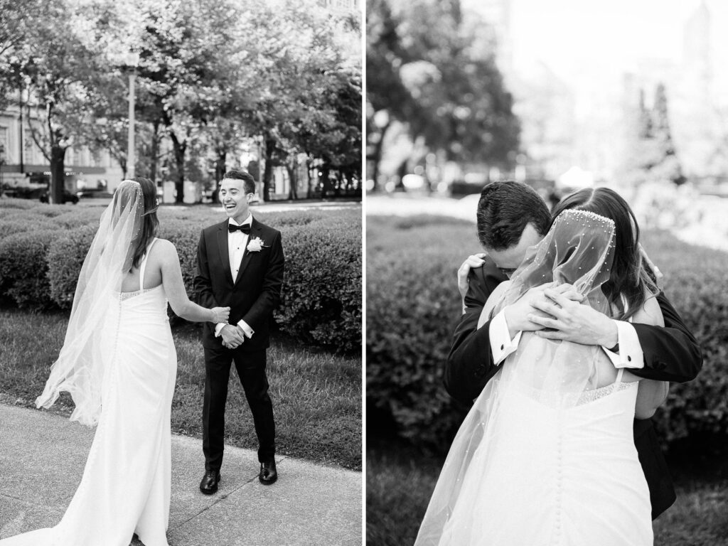 sweet black and white first look photos 