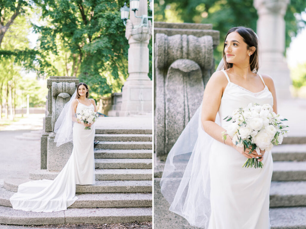 bridal portraits in downtown Chicago