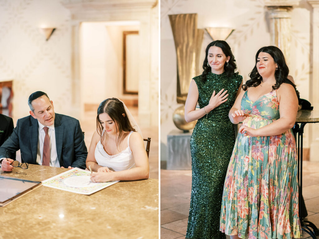 Jewish wedding ketubah signing tradition