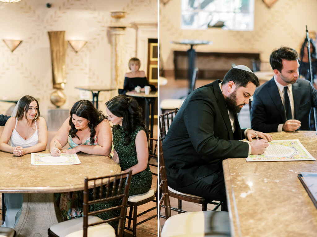 Jewish wedding ketubah signing tradition