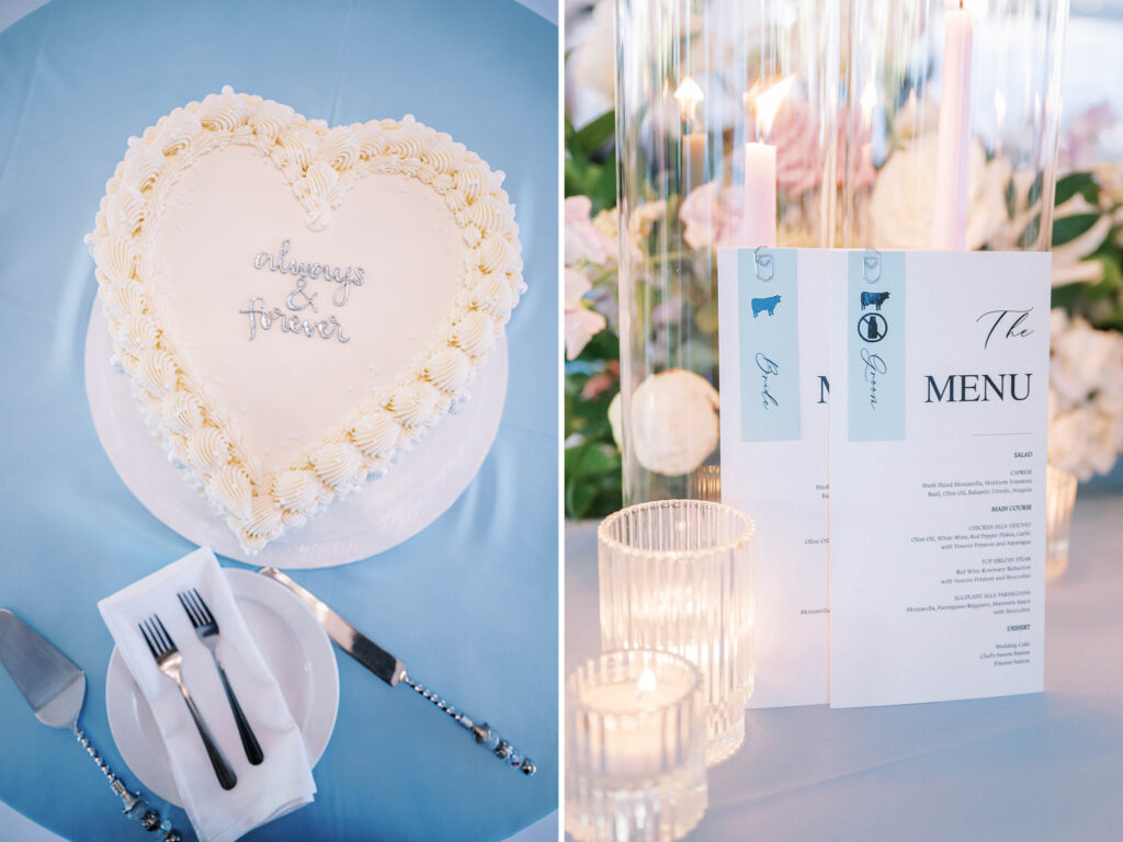vintage heart wedding cake
