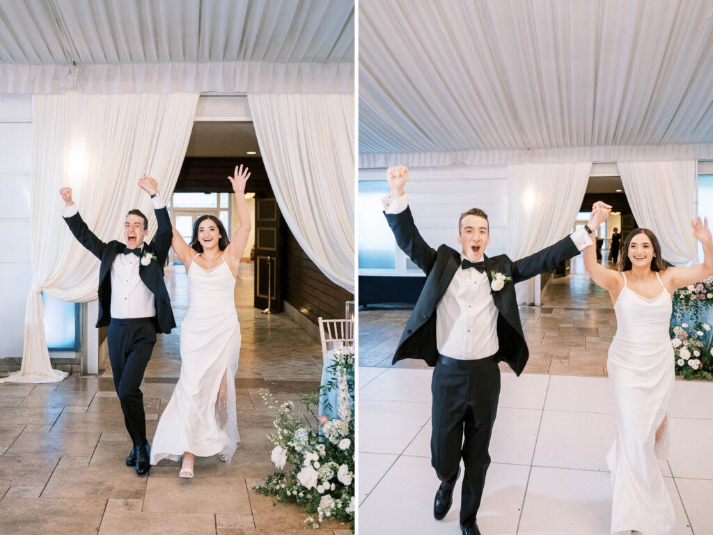 newlywed wedding entrance 