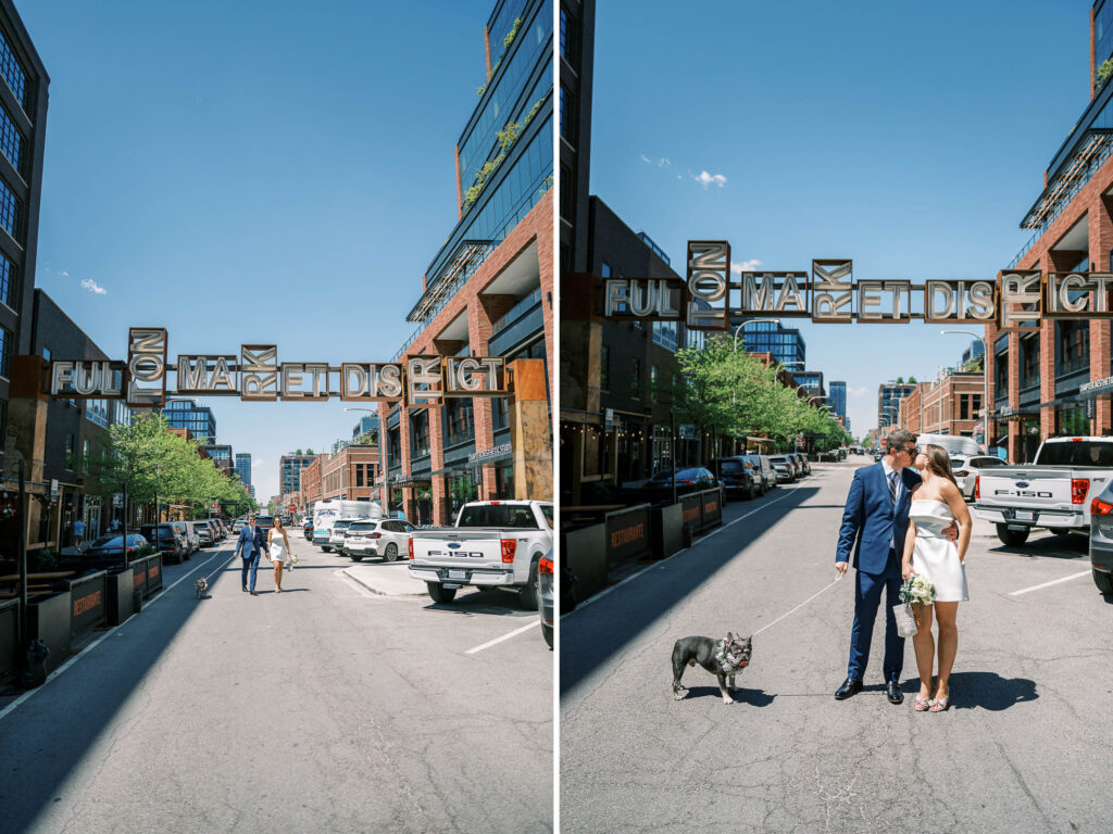Chicago City Hall Elopement Guide; Fulton Market District elopement photos