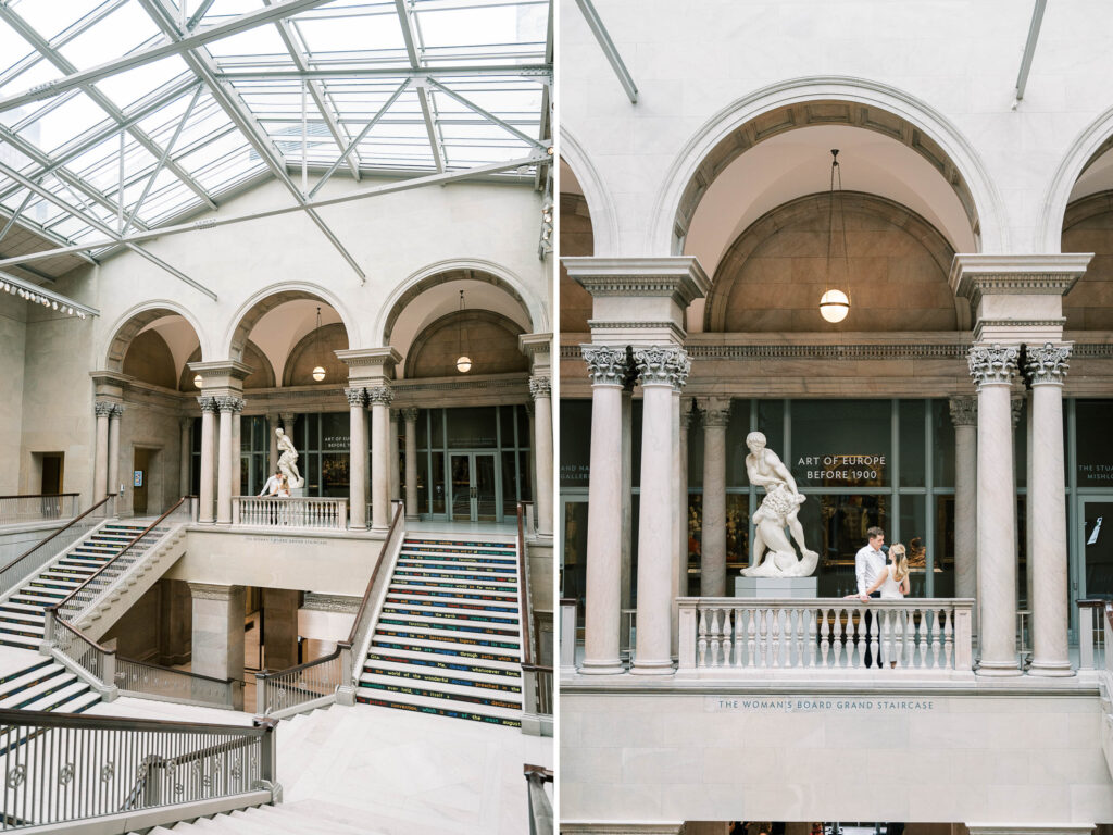 editorial engagement photography session at the Art Institute of Chicago