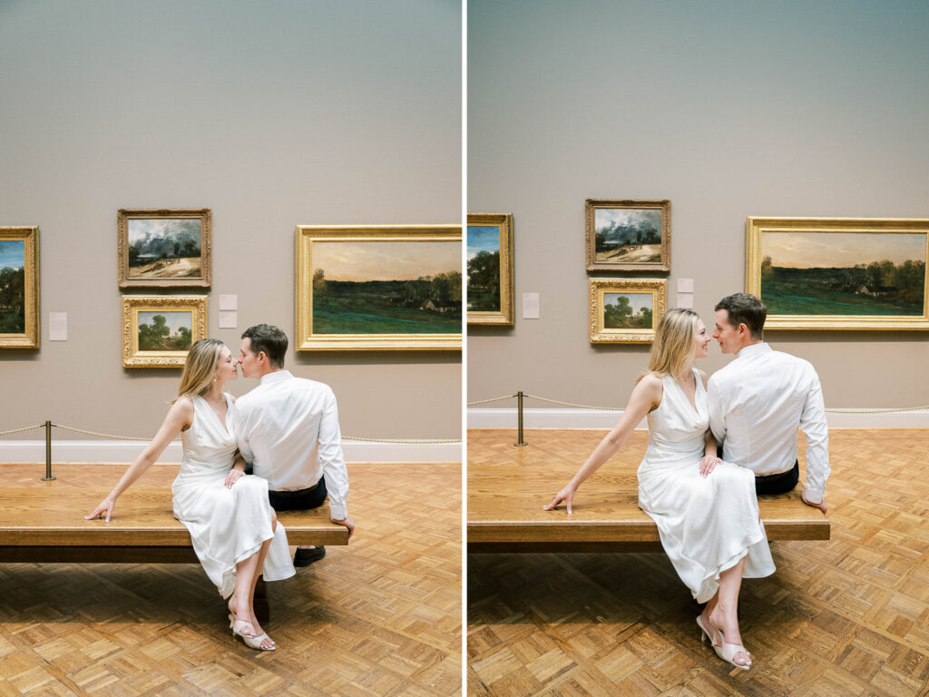 editorial engagement photography session at the Art Institute of Chicago