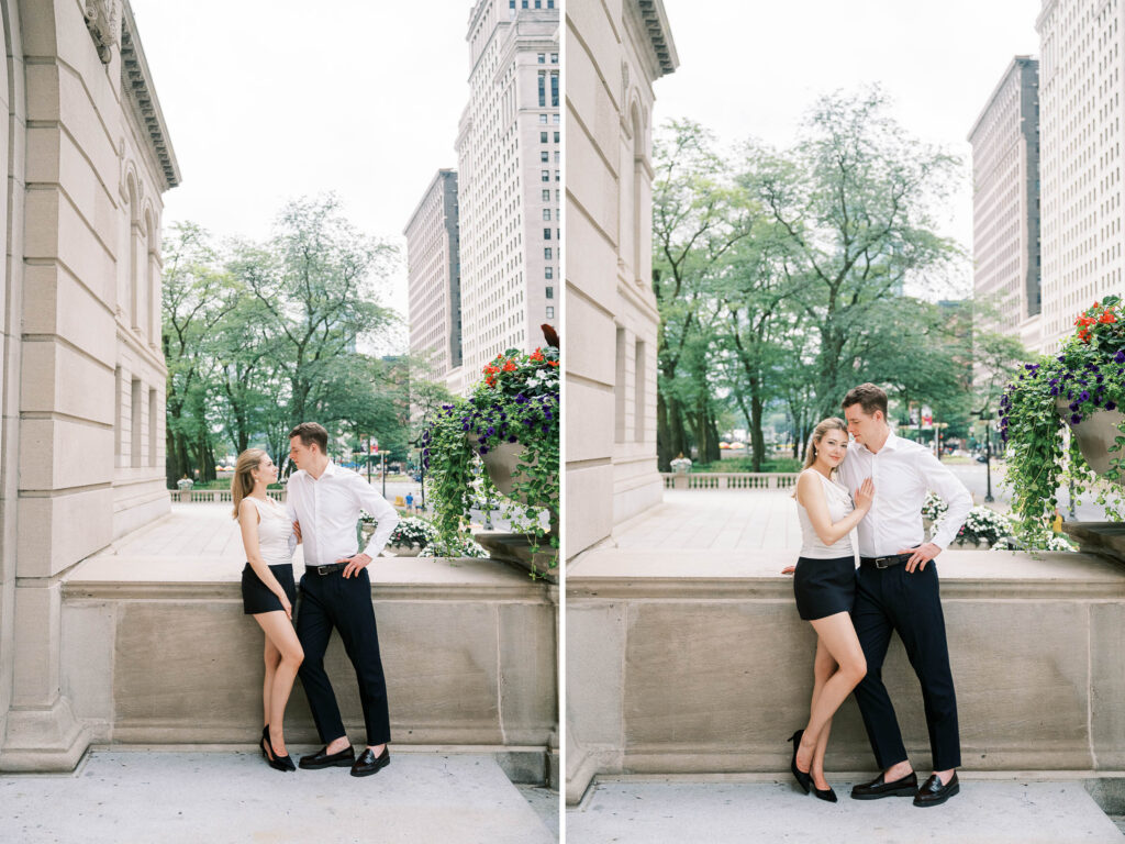 editorial engagement photography session at the Art Institute of Chicago