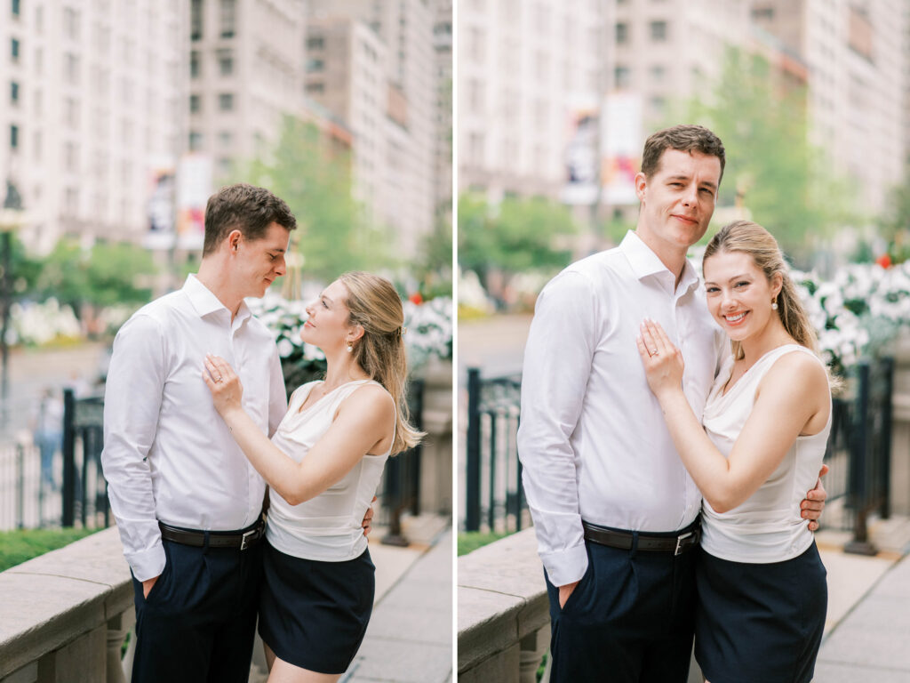 editorial engagement photography session at the Art Institute of Chicago