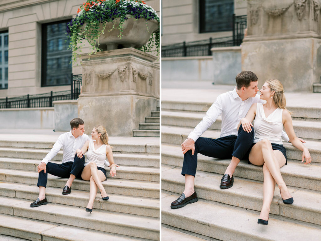 engagement photography sessions at the Art Institute of Chicago with Danielle Heinson