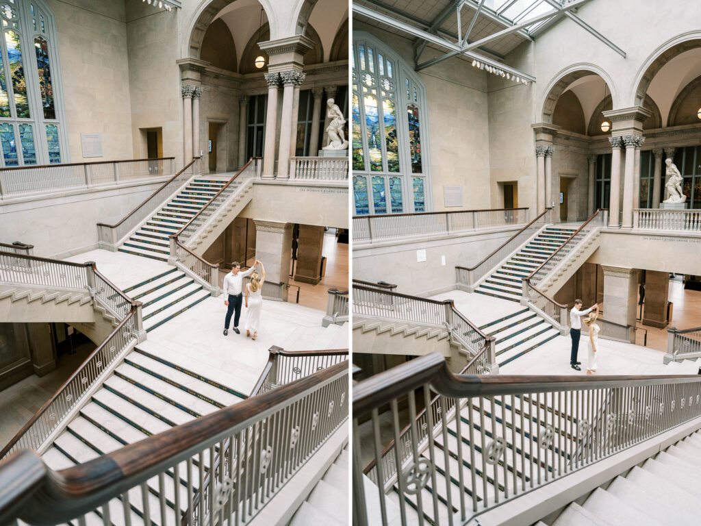 engagement photography sessions at the Art Institute of Chicago with Danielle Heinson