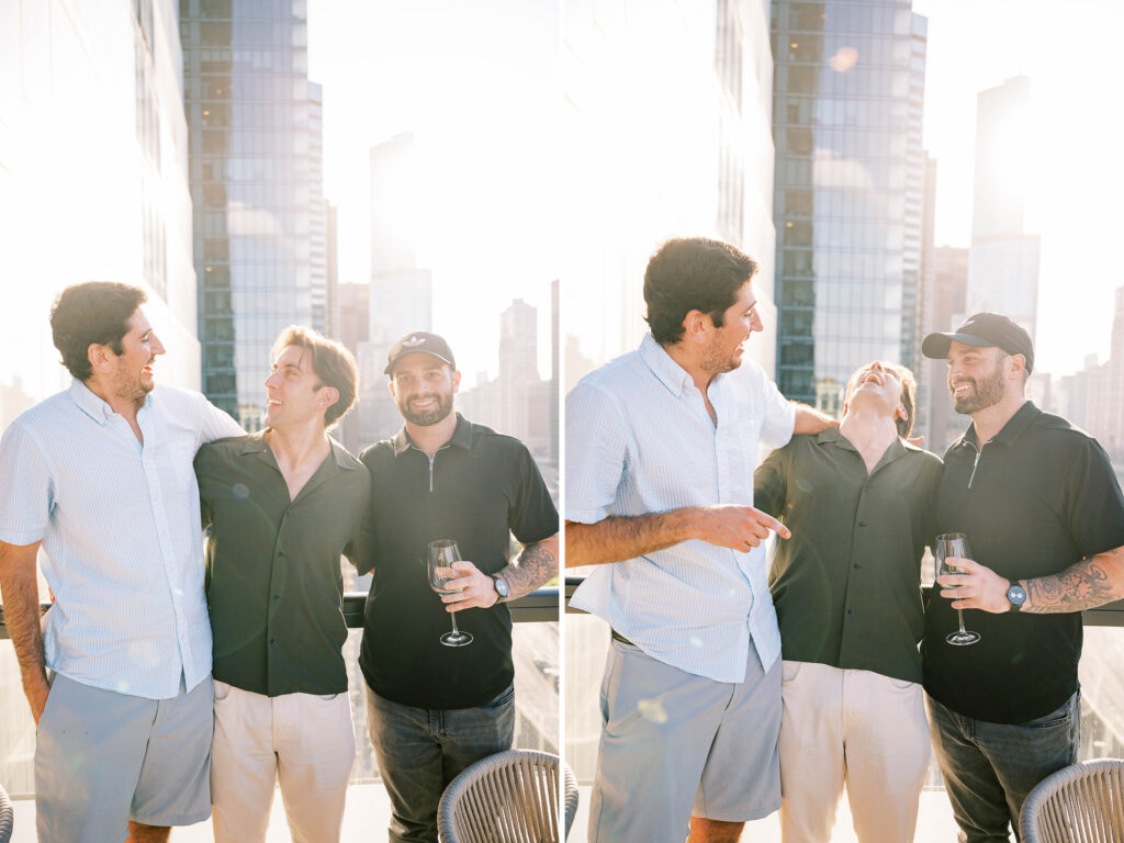 rooftop sunset engagement party
