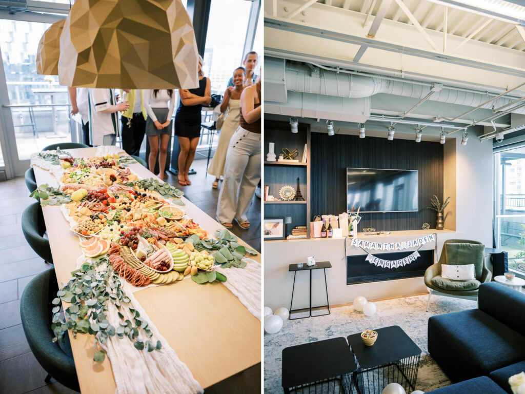 engagement party decorations and styling; charcuterie table; graze table ideas