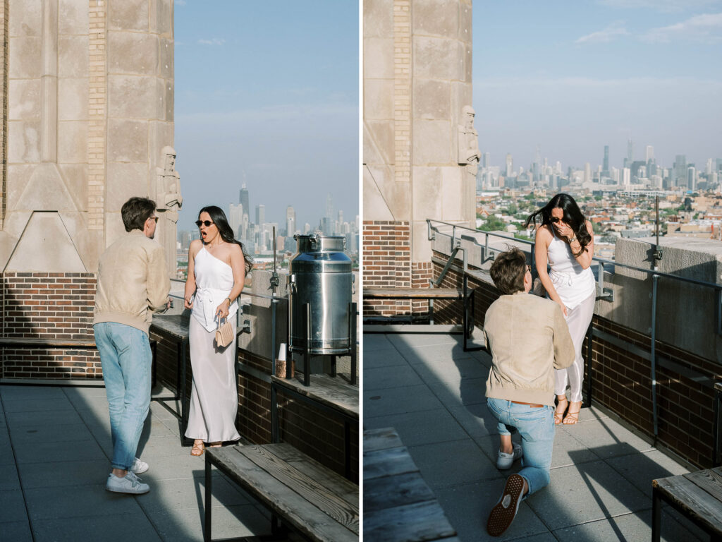 Wicker Park rooftop venues; proposal at The Robey Hotel, Chicago
