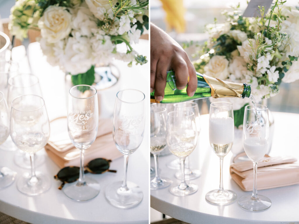 post proposal rooftop engagement party at The Robey Hotel in Wicker Park