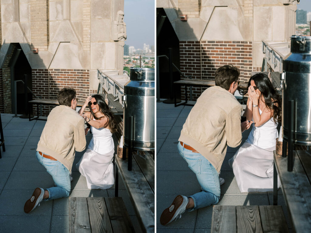 Chicago rooftop proposal at The Robey