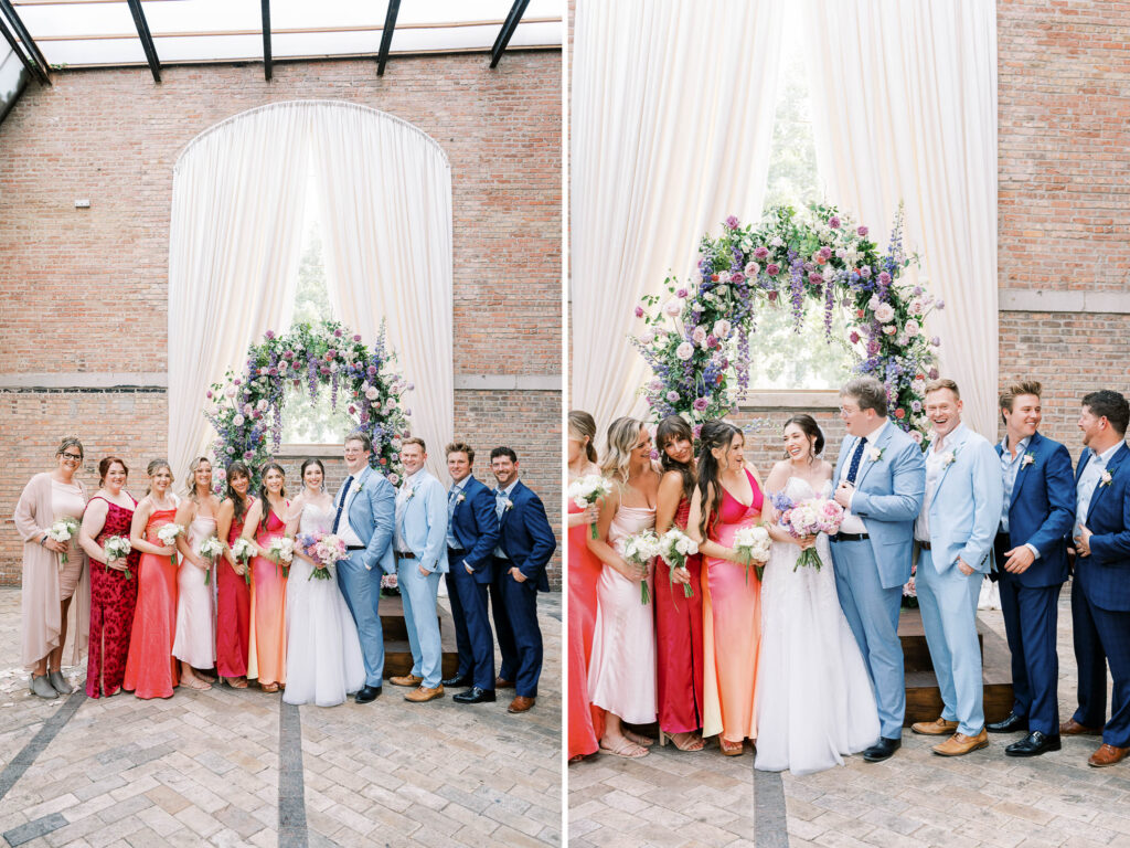 sunset wedding party dress ideas