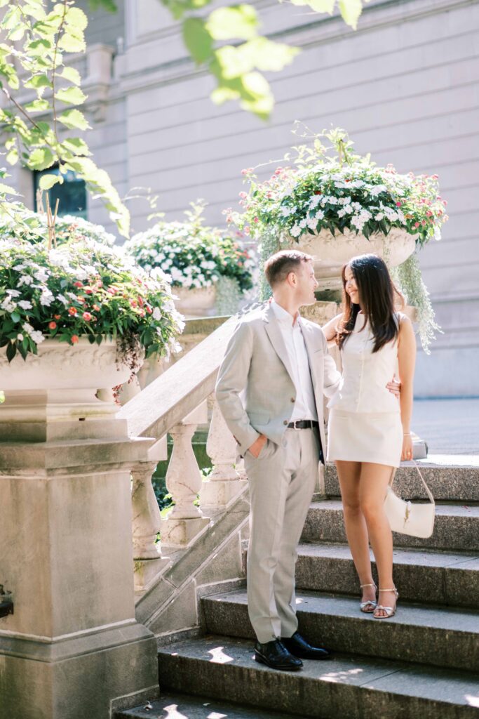 Editorial Chicago Elopement Photography at the Wrigley Building