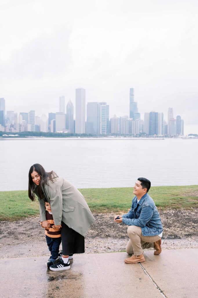 surprise proposal at the Adler Planetarium in Chicago