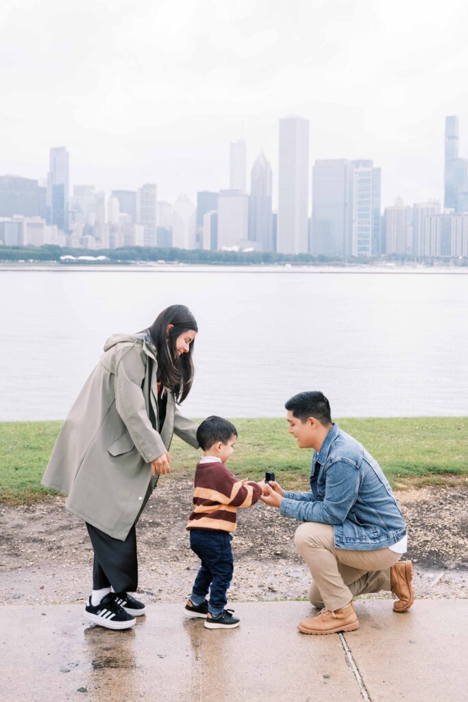 surprise proposal at the Adler Planetarium in Chicago