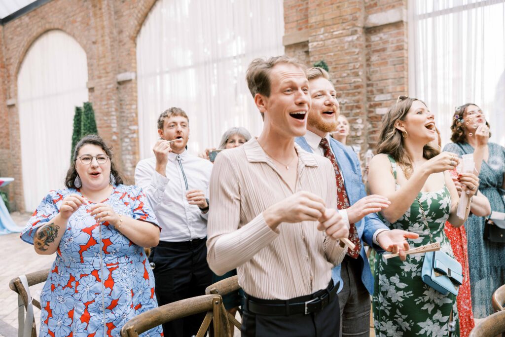 wedding guest reactions