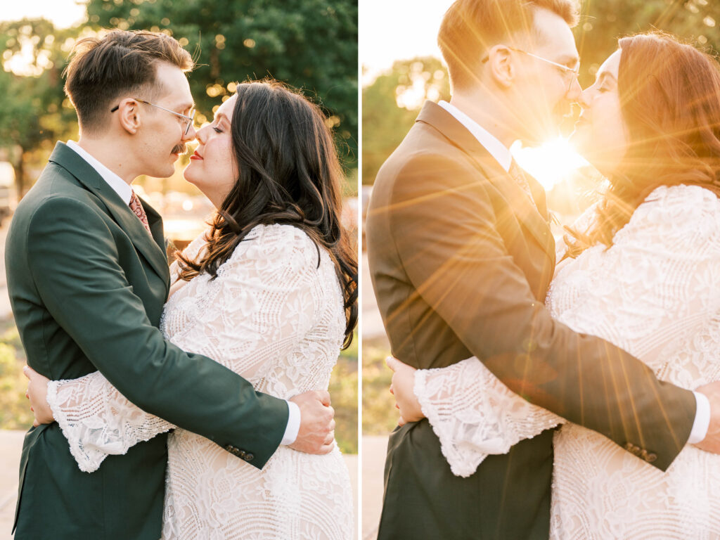 sunset wedding portraits