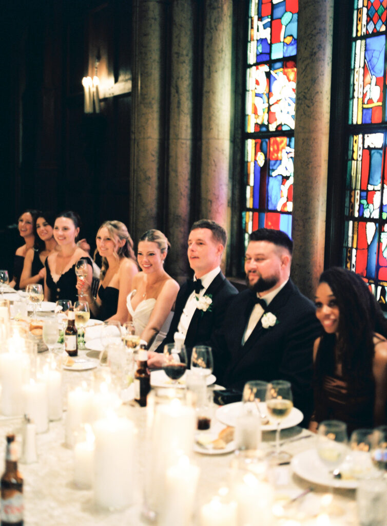 wedding reception portraits at the InterContinental Chicago Magnificent Mile