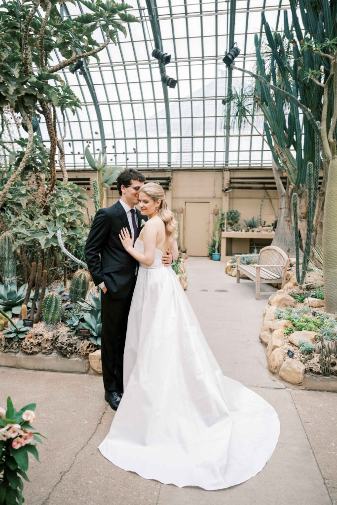 wedding portraits at The Desert House at The Garfield Conservatory