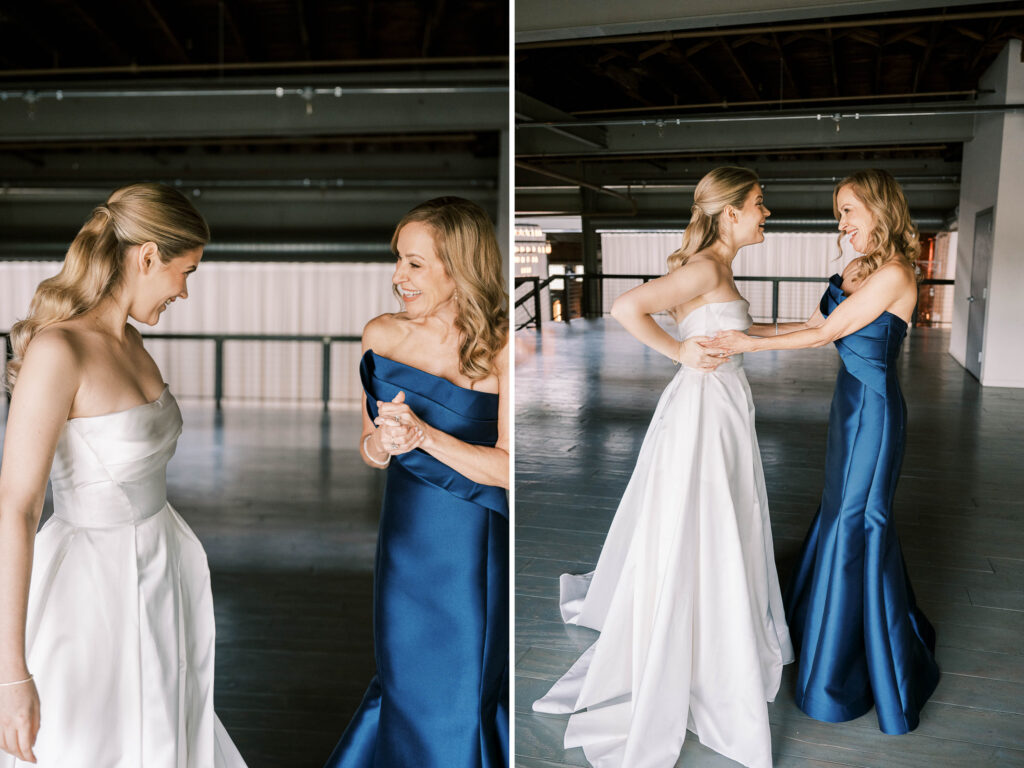 mother daughter wedding day getting ready photos