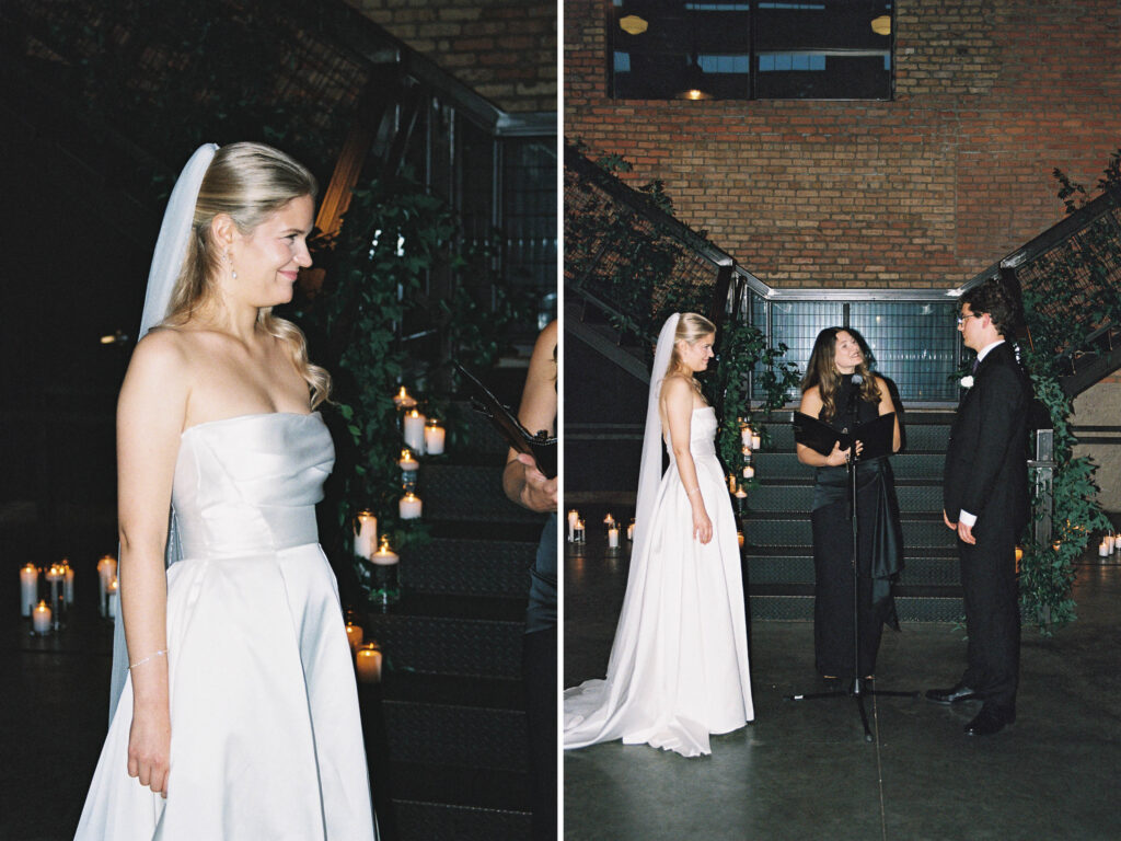 direct flash film photography for wedding ceremony